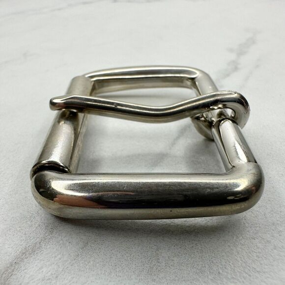 Silver Tone Simple Basic Roller Belt Buckle - Picture 5 of 7